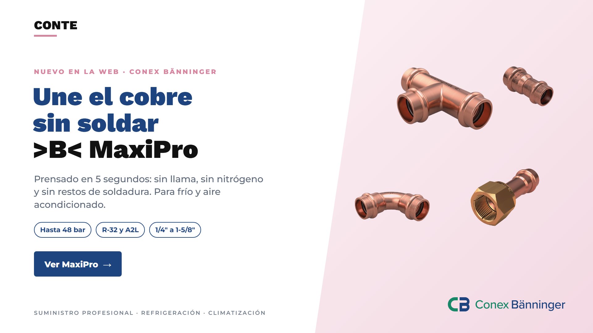 MaxiPro de Conex Bänninger: une el cobre sin soldar